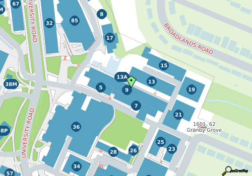 this building on a map