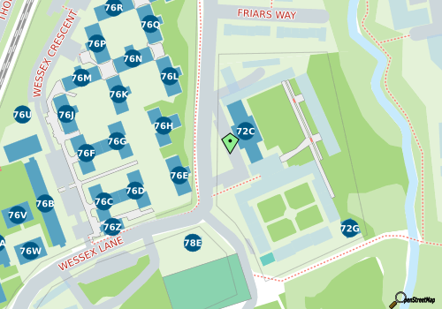 this building on a map